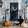 thumbnail image 4 of corona de fantasmas de halloween decoración de terror de halloween corona de halloween para puerta delantera corona de fantasmas amigable con halloween adecuada como decoración de puerta Vhermosa ZYY-1418, 4 of 4