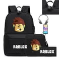 thumbnail image 2 of Roblox bolsa de hombro de carga USB periférica de juego de tres piezas, bolso de lápiz de un solo hombro, bolso escolar para estudiantes de escuela secundaria, 2 of 4