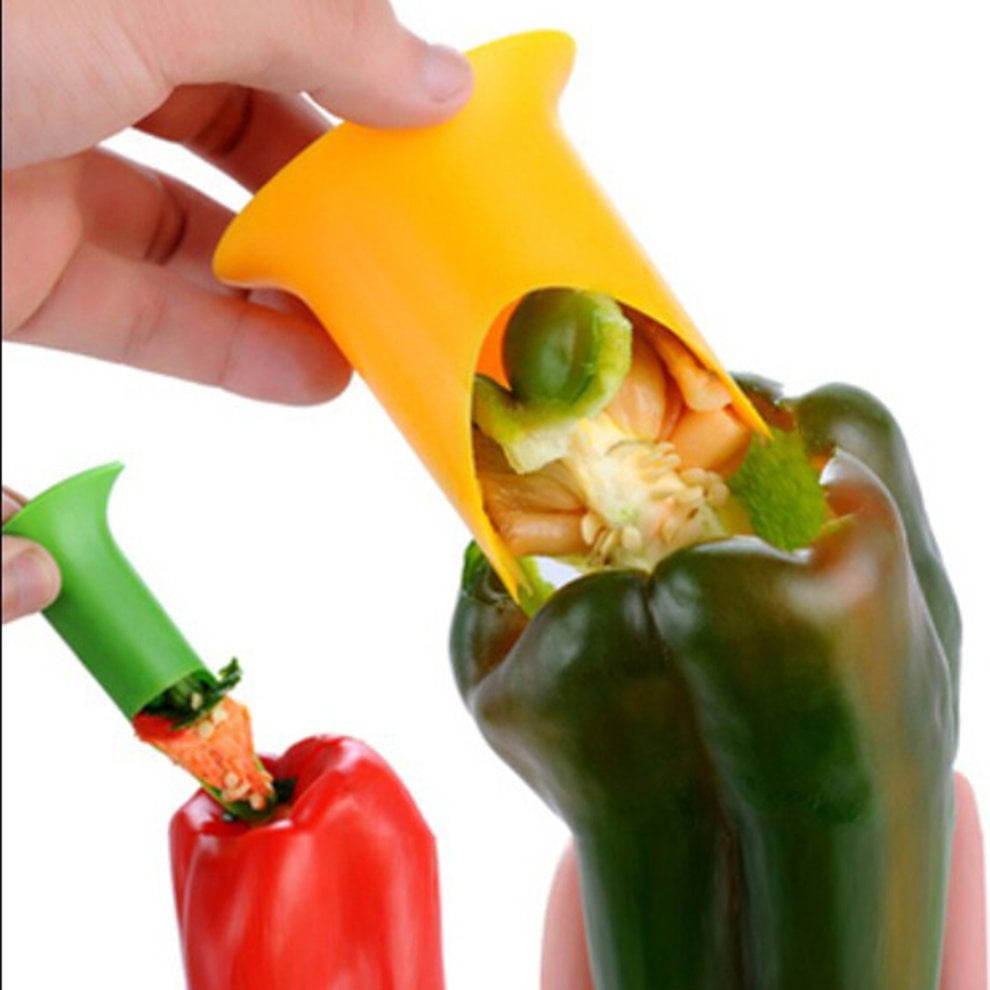 2 PACKS Practical Pepper Corer Slicer Pepper Seeded Remover Device