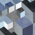 thumbnail image 3 of Simmions, Todd 20x20 Black Modern Framed Museum Art Print Titled - Cubic in Blue II, 3 of 5