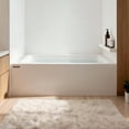 thumbnail image 1 of VEVOR Alcove Bathtub, 48" x 30" Contemporary Alcove Acrylic Bathtub, Soaking Bath Tub with Right Hand Drain and Overflow Hole, Large Rectangular Deep Soak Tub for Bathroom with Integral Flange, White, 1 of 9