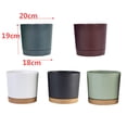 thumbnail image 3 of Hot Sale! Fdelink Plant Pots Set of for Indoor Plants with Holes and Removable Base Saucer Modern Decorative for Outdoor Garden, 2X Flower Pothorticultural Water Basin, 3 of 5