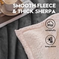 thumbnail image 2 of Homieway Dark Gray Sherpa Blankets, Twin Size Fleece Throw Blankets, Soft and Fuzzy Blanket for, Sofa, Couch, Camping and Travel, 60" x 80", 2 of 6