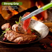 DENVDENCY Non stick and Heat Resistant Stainless Steel Kitchen Tongs (4 Count)