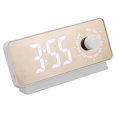 thumbnail image 3 of Reloj despertador digital Reloj despertador con espejo y luz LED recargable -10C?50C Reloj de cuenta regresiva de temperatura para dormitorio, oficina, cocina y coche, 3 of 5