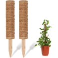 thumbnail image 1 of Tótem de soporte para plantas, poste de musgo para plantas, diseño ajustable y altura personalizable, palo de madera maciza para una fácil instalación y fibra de coco natural para retención de, 1 of 6