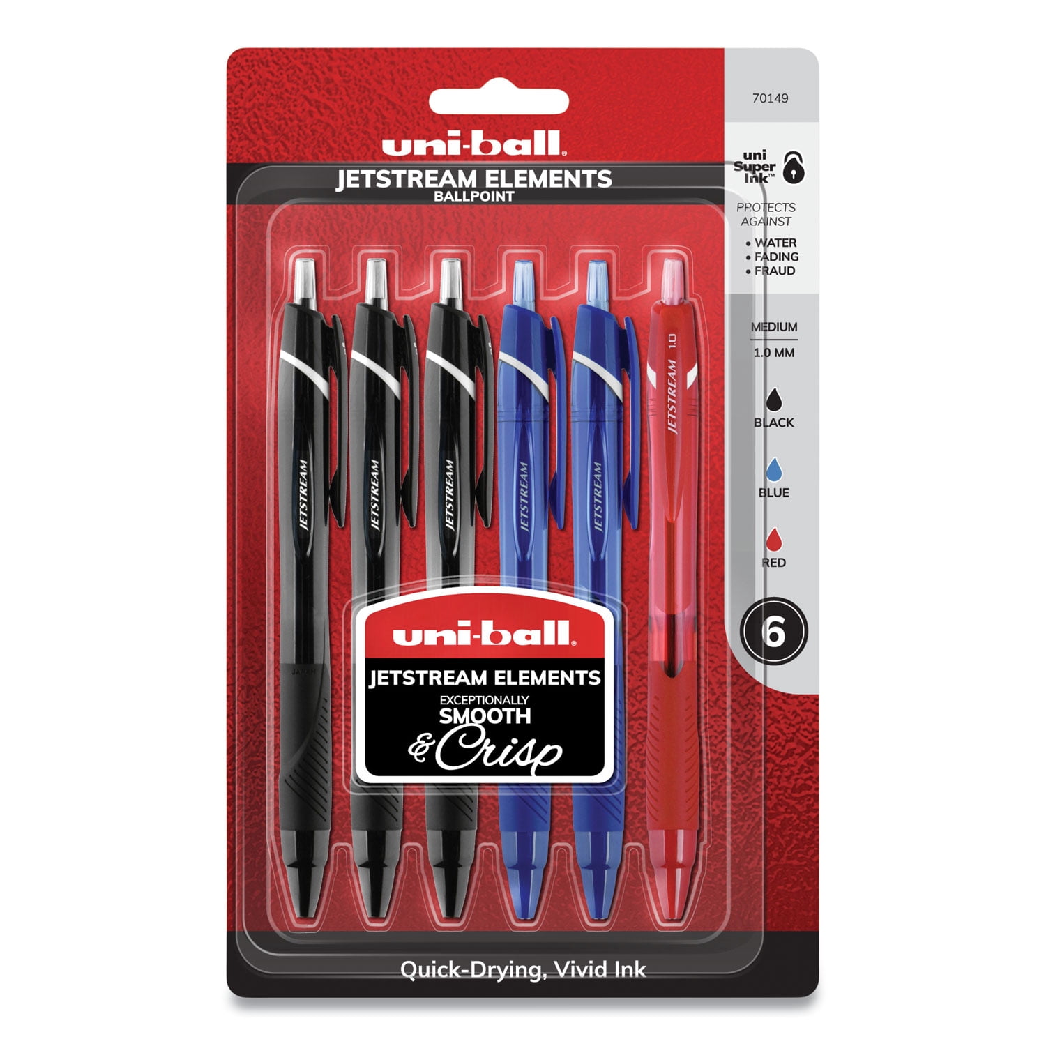 "Jetstream Elements Ballpoint Pen, Retractable, Medium 1 Mm, Assorted Ink And Barrel Colors, 6/pack | Bundle of 2 Packs"