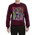 thumbnail image 3 of Colorful Beagle | Dogs Love You | Dean Russo Art Animal Lover Unisex Crewneck Sweatshirt, Maroon, Small, 3 of 6