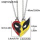 thumbnail image 2 of Juego de 2 collares de Deadpool y Wolverine con los mejores amigos, llavero con colgante de corazón dividido a juego para fans, accesorios de regalo., 2 of 6