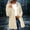 Beige, variant on Womens Waterproof Jacket Hooded Midi Length Lined Windbreaker Hiking Travel Coat with Pockets Blue Size M