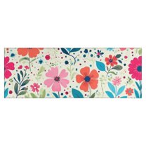 Pioneer Flower Floral Print Pattern Kitchen Rug Mat,Kitchen Runner Rugs Non Skid Washable,Decorative Kitchen Floor Mats for Kitchen,Sink,Laundry,17"X47"