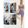 thumbnail image 6 of Hanerdun Womens Athletic Shorts Workout Yoga Legging High Waist Bottoms Activewear Purple XL, 6 of 6