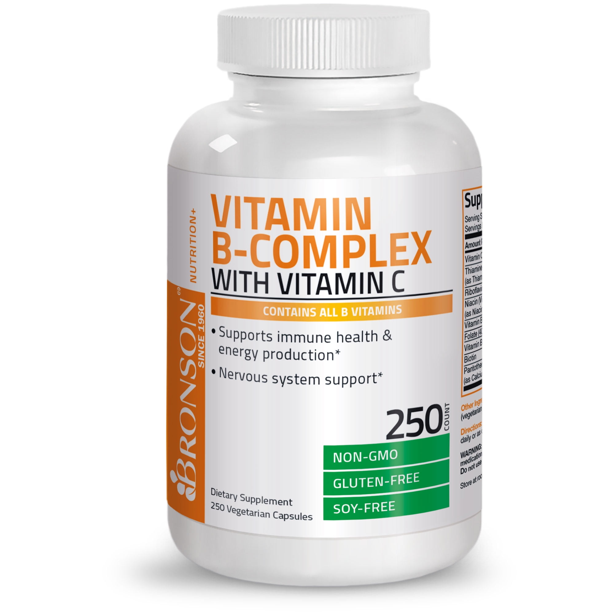 Bronson Vitamin B Complex with Vitamin C Immune Health, Energy
