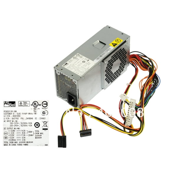 Genuine Lenovo ThinkCentre M73 240W Power Supply 54Y8886