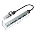 thumbnail image 4 of Methold Convertidor divisor de transferencia de datos del dispositivo adaptador de dispositivos Hub USB 5 en 1 Cables de computadora, 4 of 6