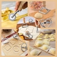 thumbnail image 2 of Juego de 4 Cortadores de Sellos de Ravioli, Ruedas para Hacer Pastas, Moldes y Sellos para Pasta, Molde de Pasta de Metal, Incluye Cortador de Pasta, Cortador de Ravioles, Lasaña, Albóndigas, 2 of 4
