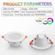 thumbnail image 3 of Tuya Smart Home Bluetooth RGB Dimmable Downlight Colorful Spot LED Lamp, 3 of 5