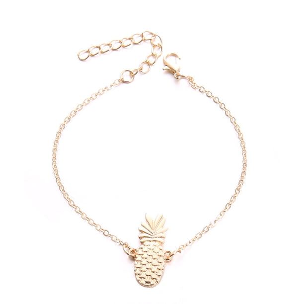 Joyería de cuentas Bo Pie Boho Tobilleras Gótico Playa Piña Cadena Tobillera