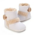 thumbnail image 6 of Baywell Newborn Baby Girls Warm Winter Boots Kids Outdoor Snow Boots Infant Toddler Soft Sole Winter Warm Crib Booties Shoes 0-18M, 6 of 9