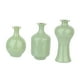 thumbnail image 2 of 3 jarrones de vidrio con forma de capullo, floreros decorativos, contenedores modernos de vidrio. Verde, 2 of 9