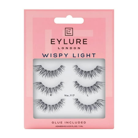 Eylure Wispy False Eyelashes  No. 117  3 Pairs