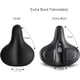 thumbnail image 2 of Sillín de bicicleta, asiento de bicicleta de gel de gran tamaño para hombres, cómodo, impermeable, transpirable, con memoria hueca, sillín ancho, 2 of 5