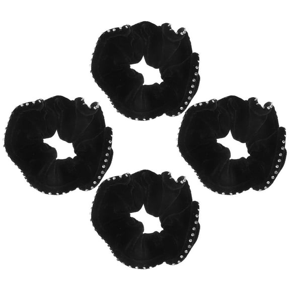 HONMEET 4PCS Velvet Elastic Hair Scrunchies Hair Ties for Daily Use