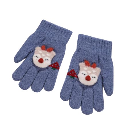 

ASEIDFNSA Kids Snow Gloves Toddler Girl Gloves Ages 2-4 Toddler Soft Cartoon Deer Gloves Kids Baby Boys Girls Winter Warm Knit Mittens