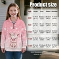 thumbnail image 7 of Uorisanigo Girls Half Zip Collar Sweatshirts Fall Fashion Cute Pink Pig Long Sleeve Pullover Crop Tops Oversized Athletic Sweaters Workout Shirts Fit Vacation Shopping Exercise Wear, 7 of 7