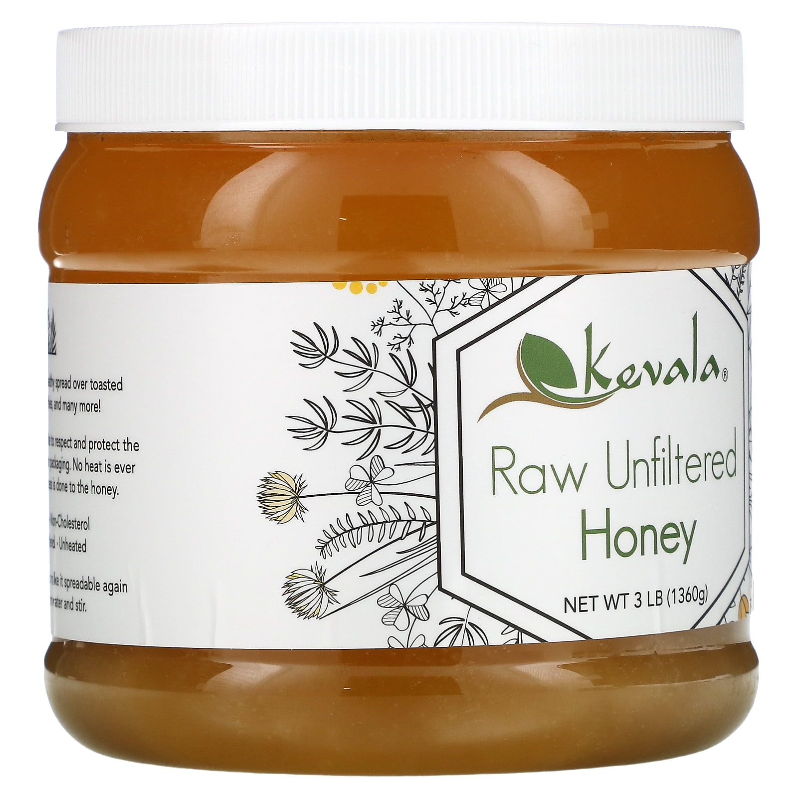 RAW HONEY 330g magica×3個 Kevala Raw Unfiltered Honey, 3 lb (1,360 g) - Walmart.com