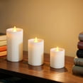 thumbnail image 3 of Flickering Flameless Cylinder Shaped Candle, Battery Operated Warm LED Light Candle Decoration For Table Centerpieces, Fireplace And Dinner Party, 3 of 4