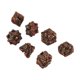 thumbnail image 3 of Juego de dados huecos de 7 Uds., dados de Metal poliédricos con esqueleto de cobre fino para juegos de mesa, oro rojo, 3 of 9