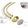 thumbnail image 4 of Rustproof Wall Mounted Aluminum Double Curved Shower Curtain Rod, Screw Mount Rod, Stronger and More Secure Than Tension, Adjustable Double Shower Rod from 45" to 72", Expandable (Gold), 4 of 18