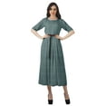 thumbnail image 3 of Moomaya Robe Midi Imprimée pour Femmes Manches Courtes Décontractée pour le Travail, 3 of 4