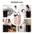 thumbnail image 4 of DouZhe 50L Rectangular Laundry Basket, Pink Doodle Strawberries Prints Waterproof Foldable Laundry Hamper with Aluminum Handles, 4 of 6