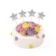 thumbnail image 2 of Paquete de 4 Púas para Cupcakes de Estrellas con Decoración de Nudo de Lazo para Bodas, Adornos para Tartas de para Niños Plata Soledad Primeros de la torta de las estrellas, 2 of 8