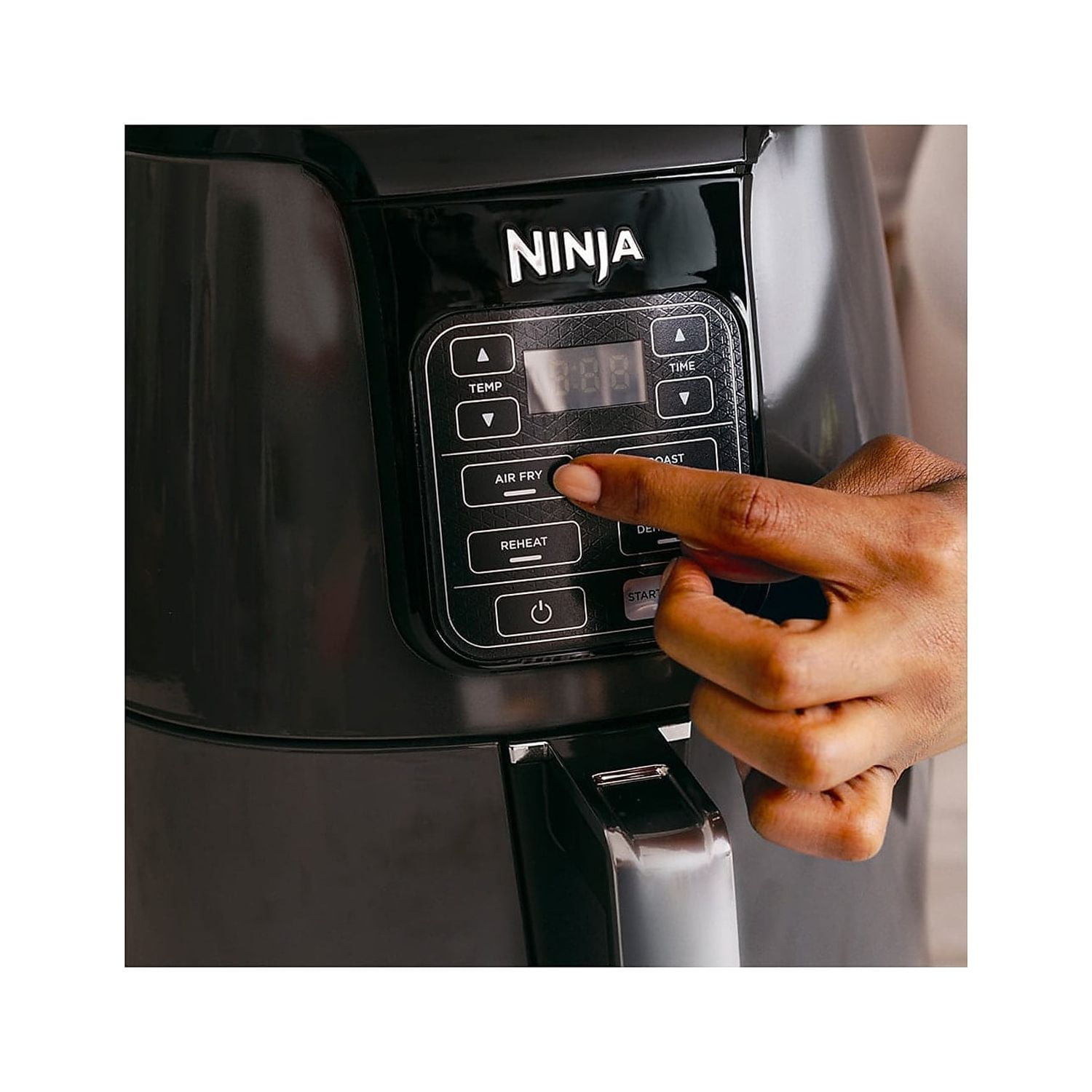 Ninja AF101 4QT Air Fryer That Crisps, Roasts, Reheats, & Dehydrates  Black/Grey 622356554572