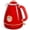 Ruby Red, variant on Retro Electric Kettle - 1.7 Liters / 57.5 Ounces Tea Kettle with Thermometer, All Stainless Steel, Fast Boiling 1200 W, BPA-free, Cordless, Rotational Base, Automatic Shut Off - Ruby Red