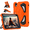 Orange+Black, variant on Case For iPad mini 6 (2021) / mini 7 (A17 Pro) 2024 8.3 inch Multi-Protective Cover With Stand and Pen Holder
