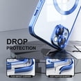 thumbnail image 7 of Entronix 2-in-1 Magnetic Shiny Clear Case Compatible with iPhone 15 Plus with Screen Protector, Navy Blue, 7 of 7