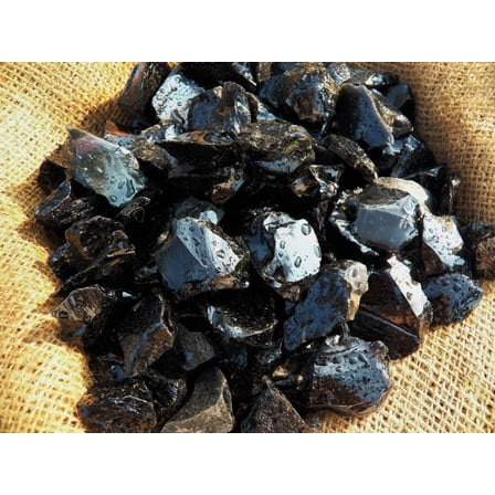 1000 Carat Lots of Black Obsidian Rough - Plus a Very Nice FREE Faceted Gemstone