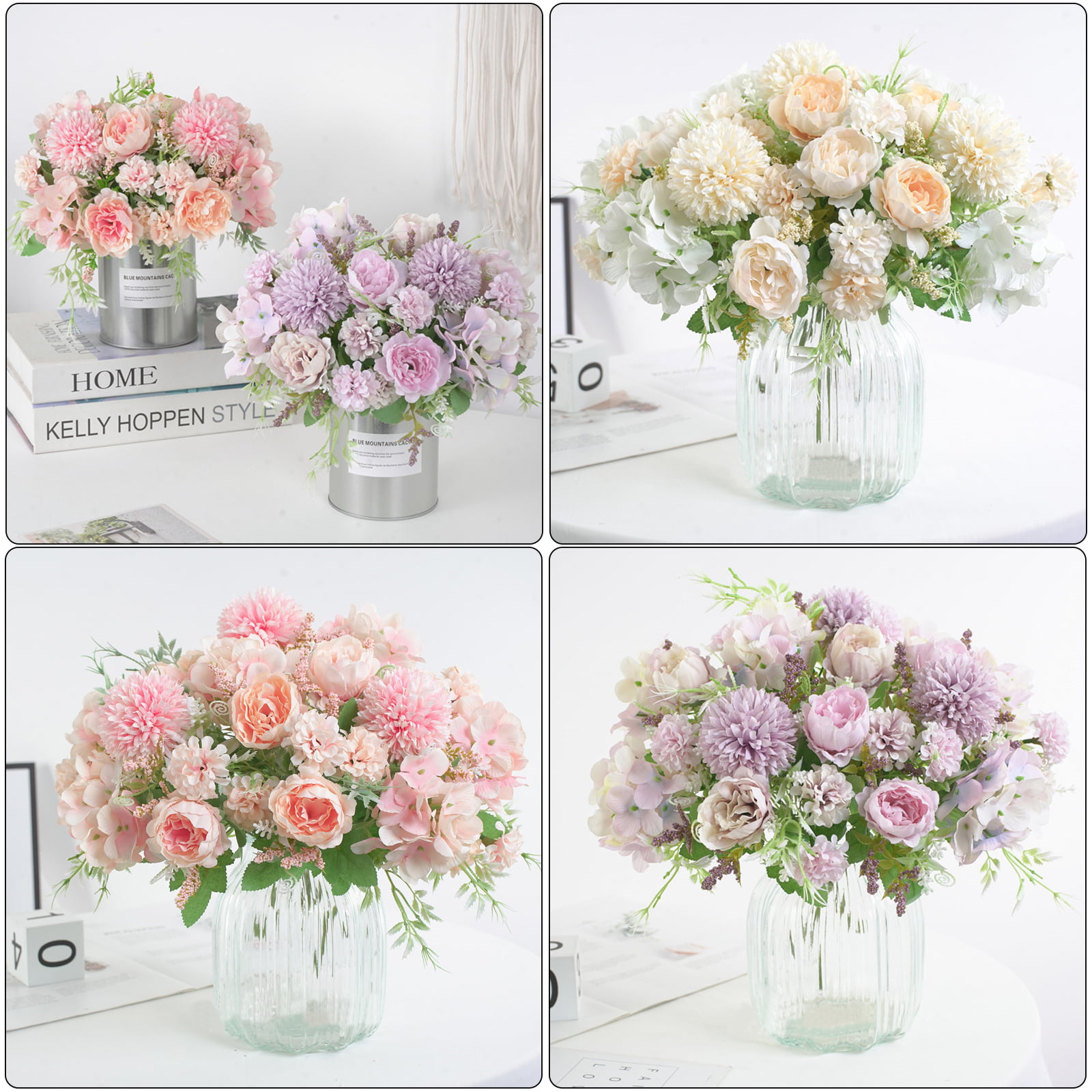 Fashion Artistic Design Silk Flowers Rose Flower Home Wedding Decoration 