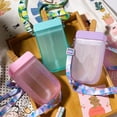 thumbnail image 3 of Popsicle Juice Color Plastic Water Bottles With Straws Creative Frosted Water Bottle With Portable Rope Travel Tea Cup, 3 of 6