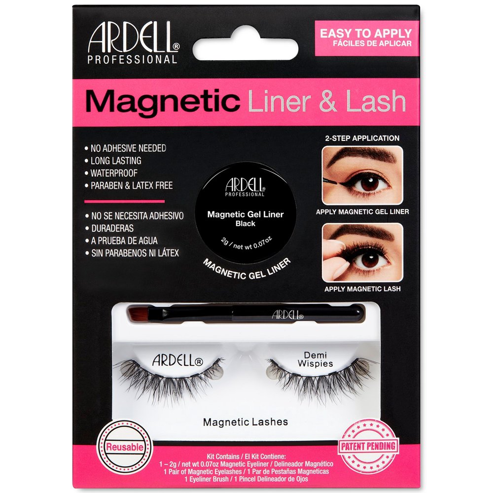 Ardell Professional Paraben and Latex Free Gel Liner and Lash Demi Wispies, Black