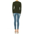 thumbnail image 4 of Women's Long Sleeve Button Down Crewneck Sweater Knit Cardigan, 4 of 4