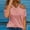 Pink, variant on Womens Tops Casual Sevevn Women's Summer Fashion Solid Color V-Neck Off Shoulder Casual Short Sleeved Top