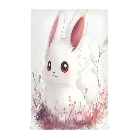 

Kitchen Towel 28x18 Inches x4，Plate Towel Decorative Towel Napkin Tea Towel Tea Towels For Kitchen Dish Cloths & Dish Towels Flower Rabbit
