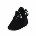 thumbnail image 5 of Anti-Slip Sole, Fleece Baby Booties, Newborn Home Booties, Sweat Proof Organic Cotton Lining, Black, 5 of 7