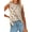 Apricot Floral, variant on Womens Tank Tops Crewneck Casual Summer Side Split Sleeveless Shirts Floral Blouses
