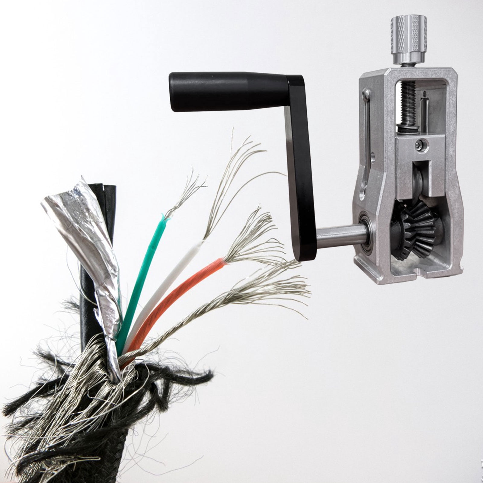 Wire Strippers Manual Wire Stripping Cable Electric Peeling Machine with Hand Crank Support Use with Hand Electric Drill
